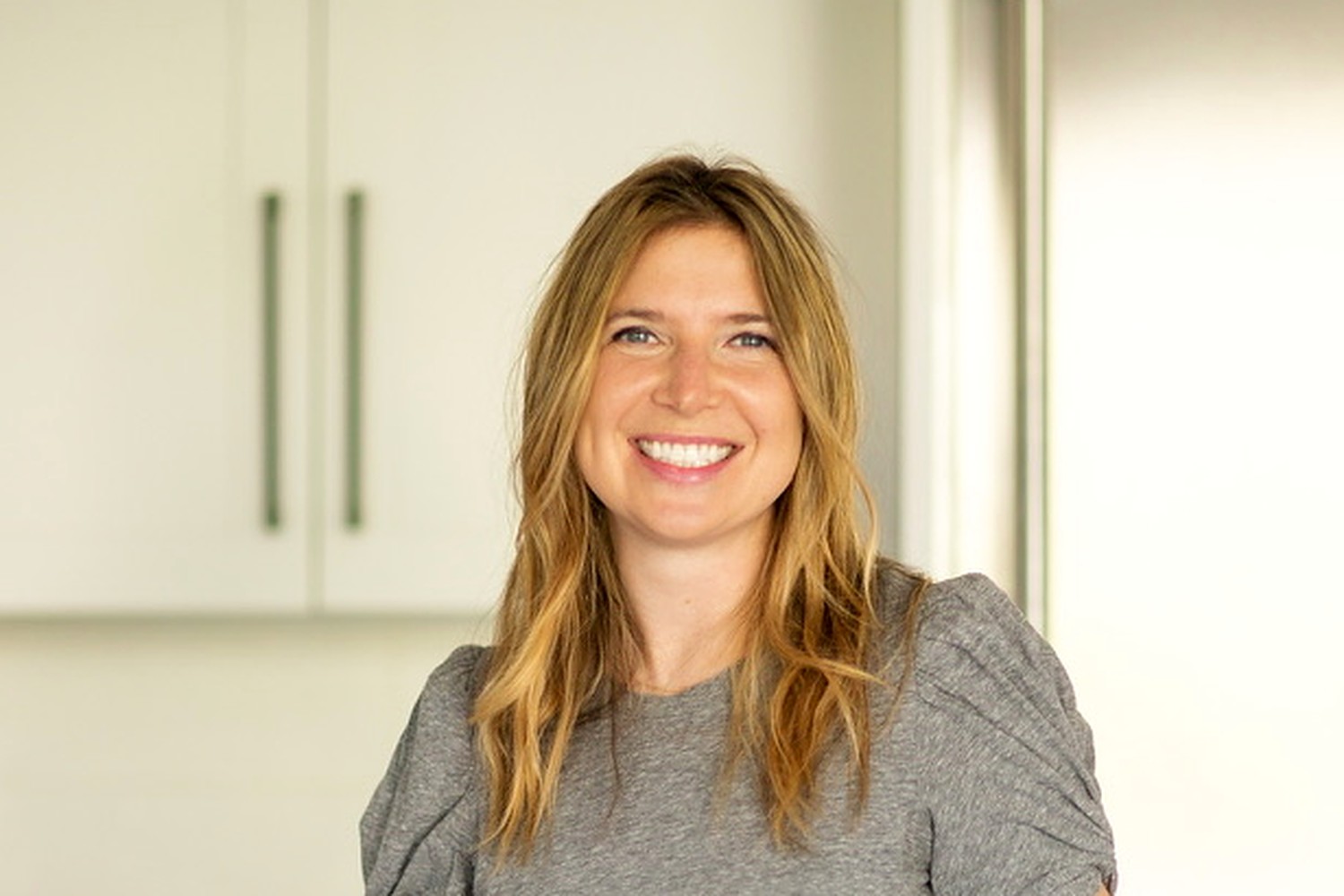 Samantha Abramson in a bright kitchen